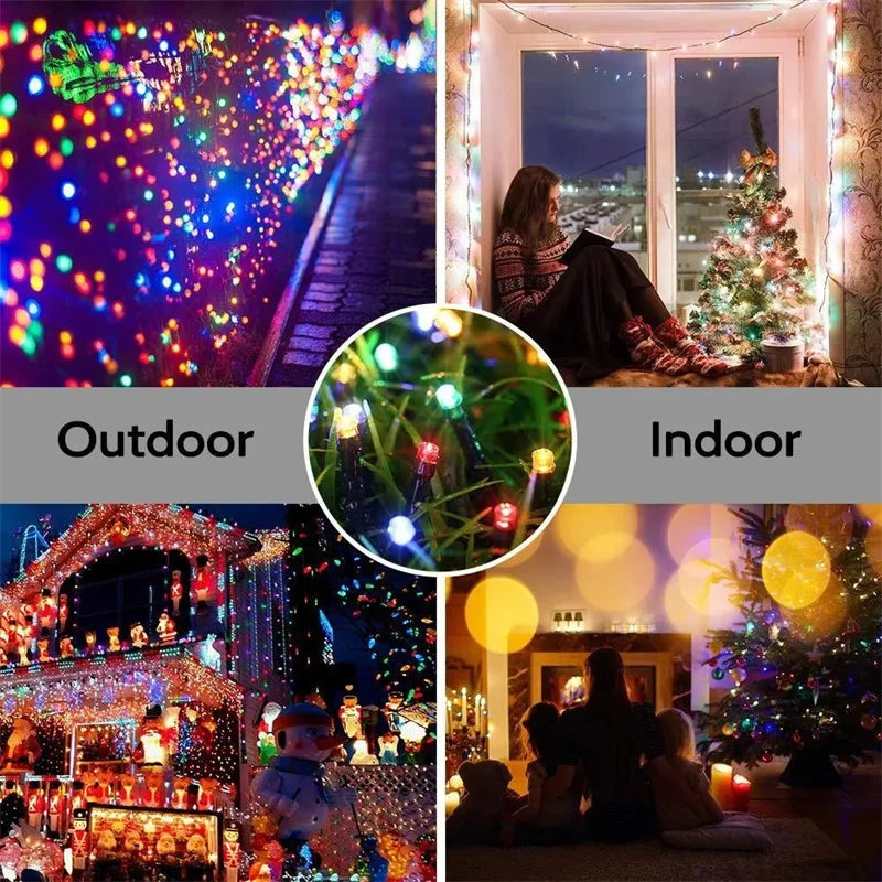 Solar LED String Lights Outdoor Garden Fairy Lights 8 Modes