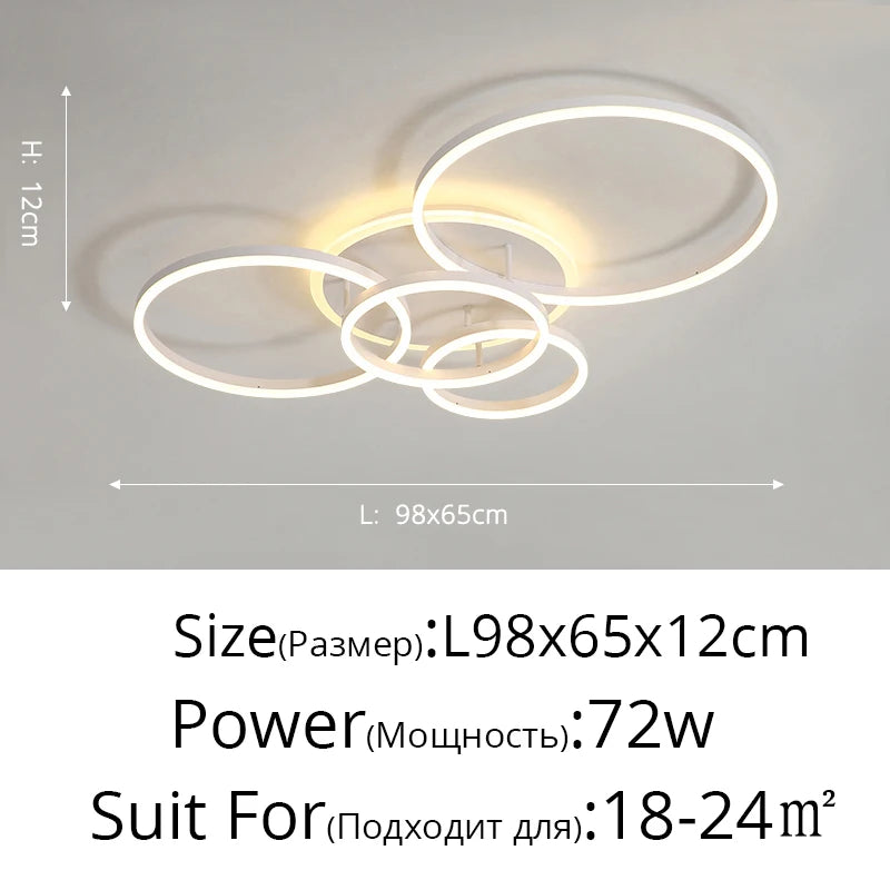 Modern Round Design Ceiling Lights  Circle Rings Lighting