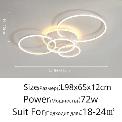 Modern Round Design Ceiling Lights  Circle Rings Lighting