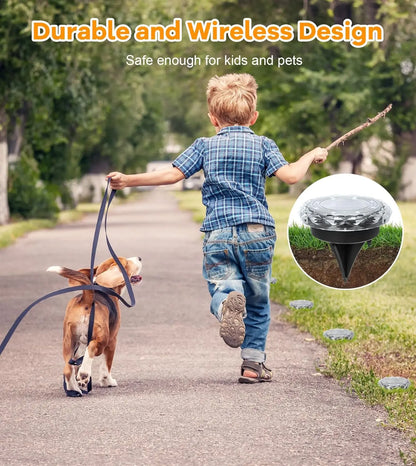 Solar Lights Outdoor Waterproof 8 LED Solar Ground Light