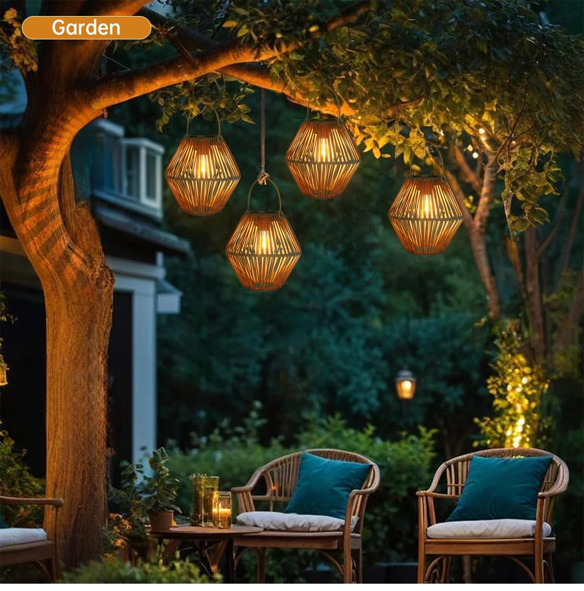 Solar Lantern Outdoor Solar Lanterns Waterproof for Garden Yard