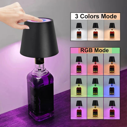 KFV Wireless Table Lamp Wine Bottles LED Bottle Light