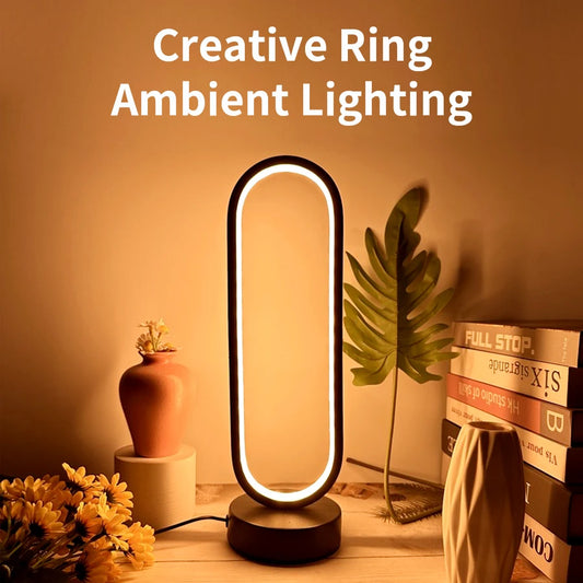 Ring Night Lamp Living Room Three Color Dimmable Bed Lamp
