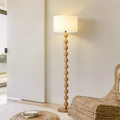 Vintage Floor Lamp Art Led Fabric Iron Vertical Light