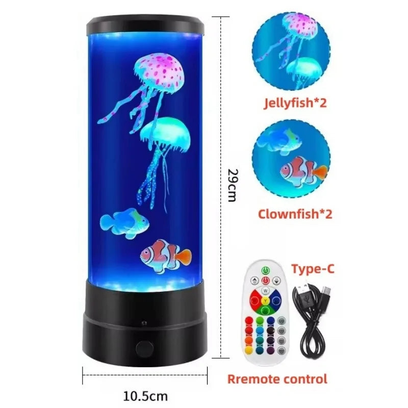 Jellyfish Lamp with 16 Color and Remote Control
