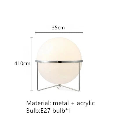 Italy Designer Led Floor Lamp White Ball 2.8 Stand Light