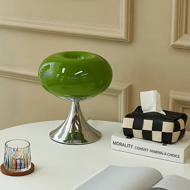 Bauhaus Cream Wind Table Lamp Modern LED Green Apple