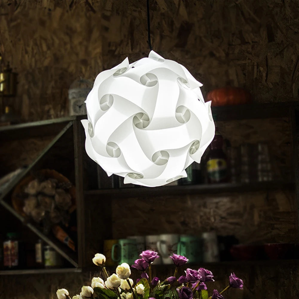 Modern Creative IQ DIY Puzzle Lampshade Lamp Nordic Light