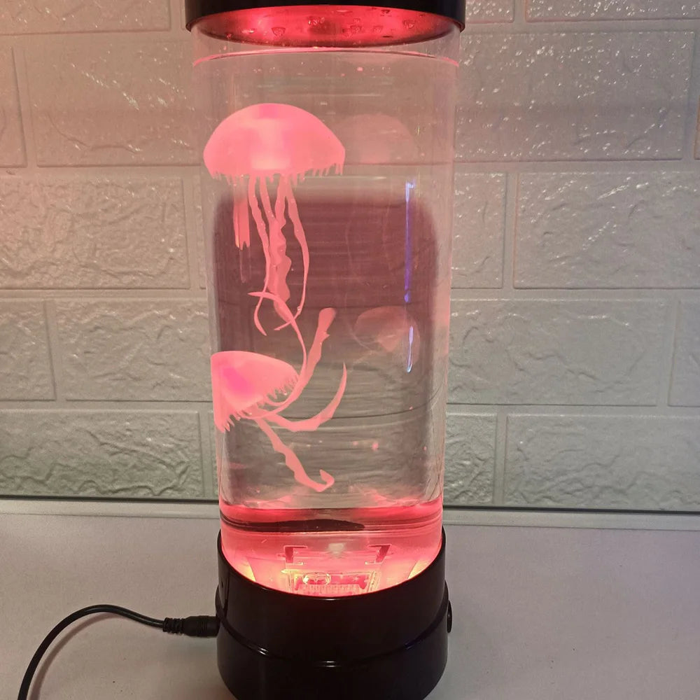 Color Changing Jellyfish Lamp Usb Table Night Light