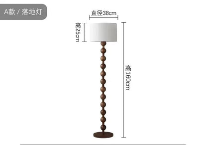 Vintage Floor Lamp Art Led Fabric Iron Vertical Light