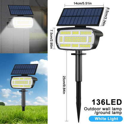 Solar Powered Wall Light Auto On/Off for Yard Garden Pathway