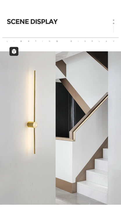 Nordic Art Design Minimalist Long Line Wall Lamps Modern