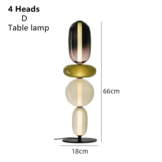 Italian Creative Colored Glass Designer LED Floor Light