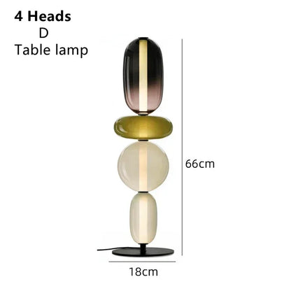 Italian Creative Colored Glass Designer LED Floor Light