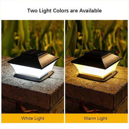 Solar - Powered Outdoor Pillar Lights with Auto On/Off, LED