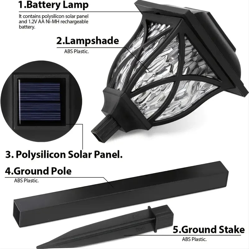 1-10 Pack Solar Yard Lights Bright Lawn Lights Outdoor