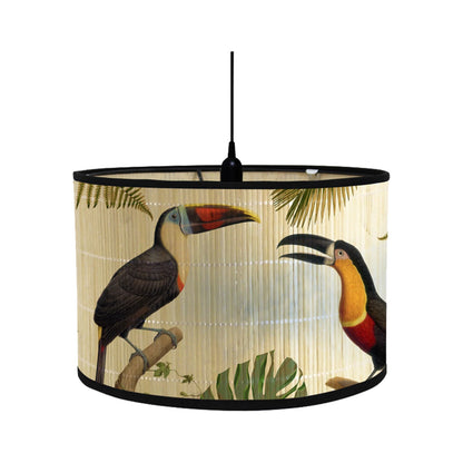 Retro Style Flower Printing Lampshade Japanese Style