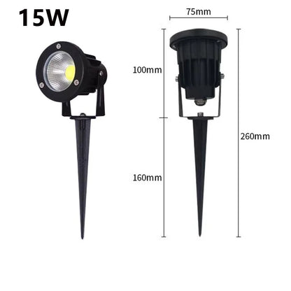 Outdoor Waterproof Spike Garden Path Green Spotlights