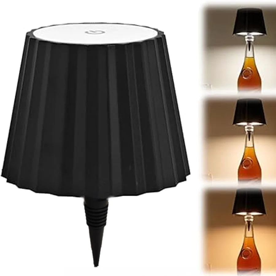 Wireless Touch Control Bottle Table Lamp with 3 Colors