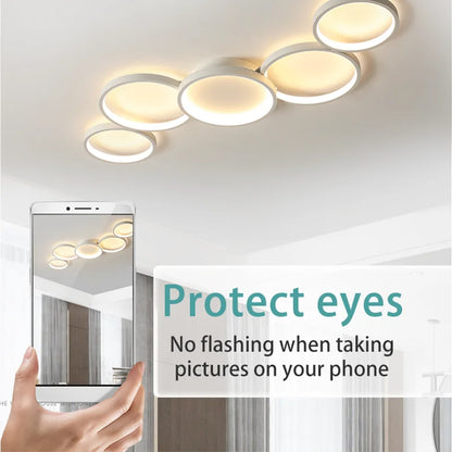 LED Ceiling Light 110v 220v 3 Colors Dimming Modern Lamp