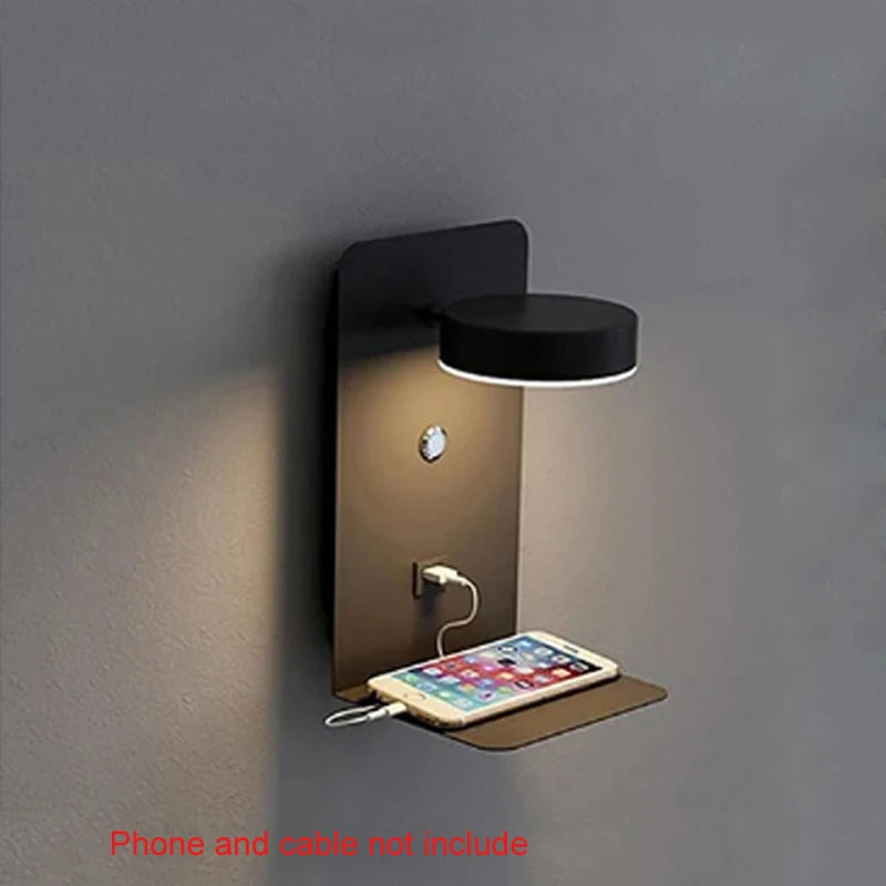 LED Wall Light Interior  Mobile Phone Charging USB Wall Lamps
