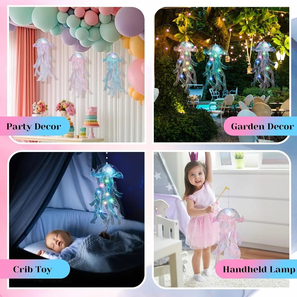 Ribbon&Bead LED Bulbs Ceiling Bedroom Decoration Lamp Mermaid
