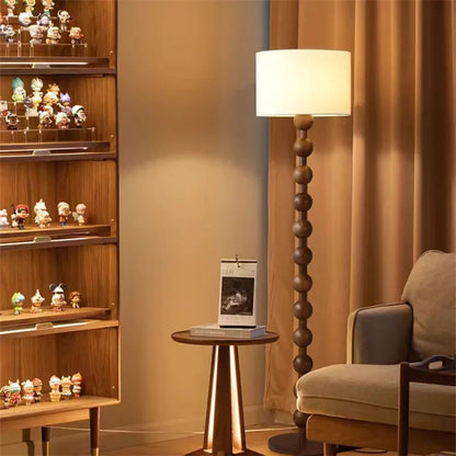 Vintage Floor Lamp Art Led Fabric Iron Vertical Light