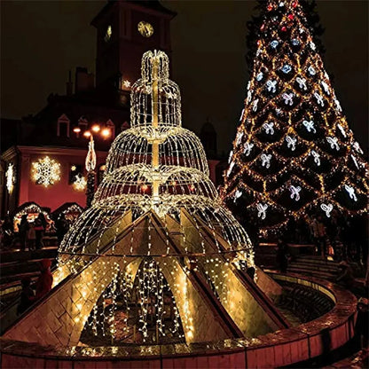 Solar Curtain Icicle Light 3.5M Eaves Outdoor Fairy String Lights