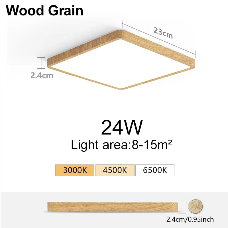 MARPOU 2.4cm Ultra thin led ceiling light Square