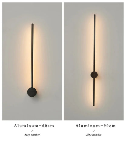 Nordic Art Design Minimalist Long Line Wall Lamps Modern