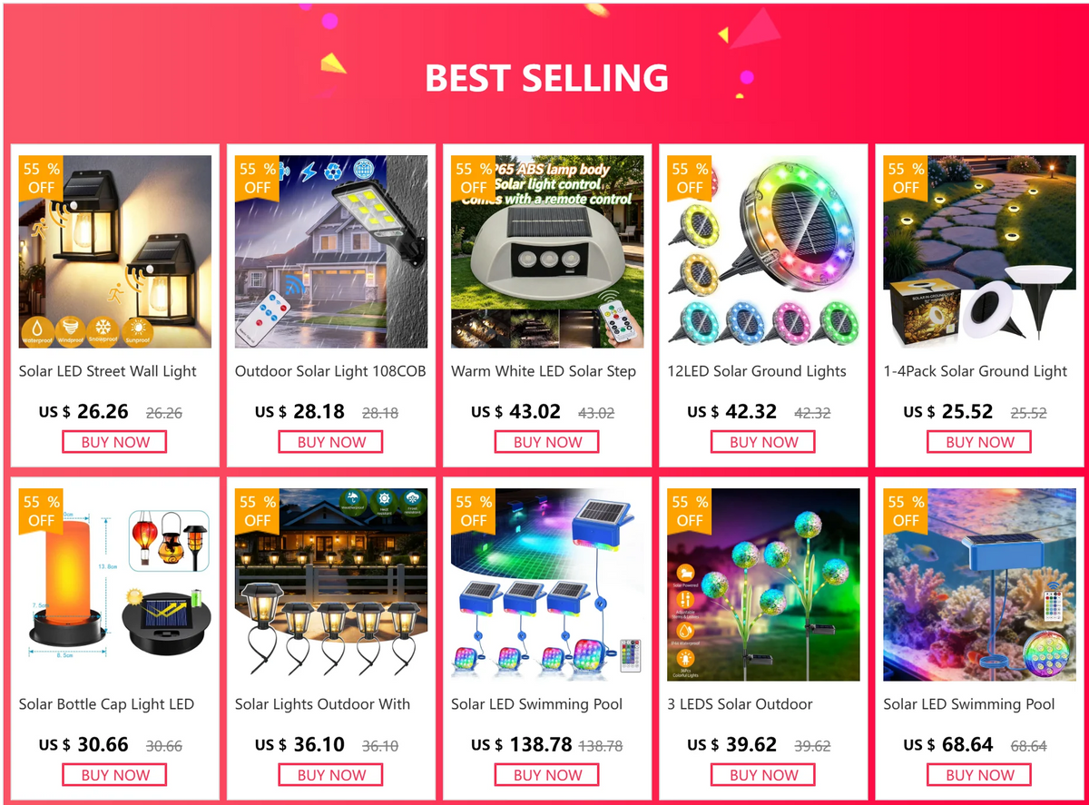 Solar Garden Lights Outdoor 8 LEDs Disk Underground Lamp