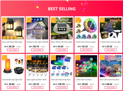 Solar Garden Lights Outdoor 8 LEDs Disk Underground Lamp