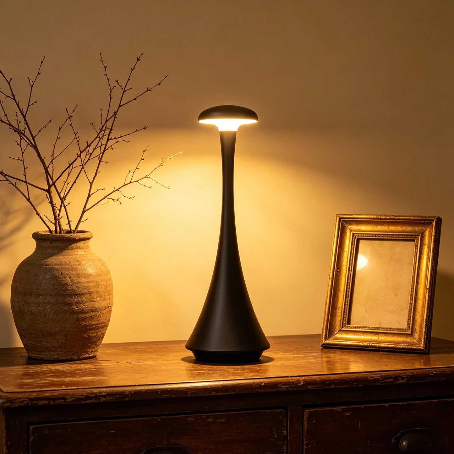 New Mushroom Table Lamp Rechargeable Wireless Touch Lamp