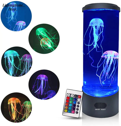Jellyfish Lamp Color Changing Remote Control  Aquarium Tank