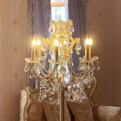Luxury Crystal Floor Lamp Living Room Bedroom Bedside Lamp