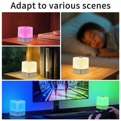 RGB White Led Table Lamp Rechargeable Bedroom Bedside