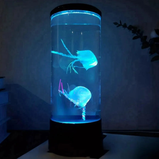 LED Jellyfish Aquarium Night Light, 7-Color Changing