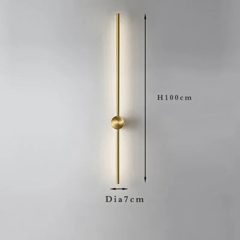 Nordic Art Design Minimalist Long Line Wall Lamps Modern