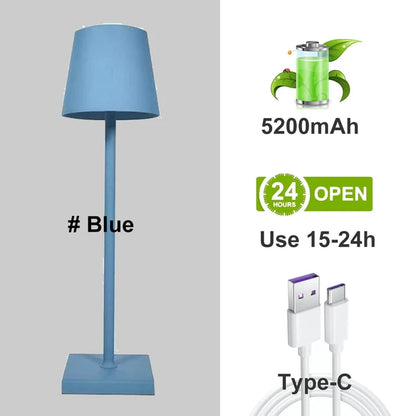 5200mAh USB Aluminum Alloy Desk Lamp LED Rechargeable