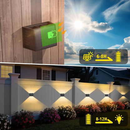 Outdoor Solar Lamp Solar Wall Light Fence Wall