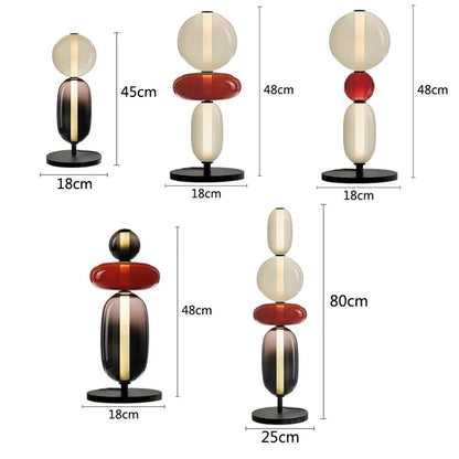 Italian Creative Colored Glass Designer LED Floor Light