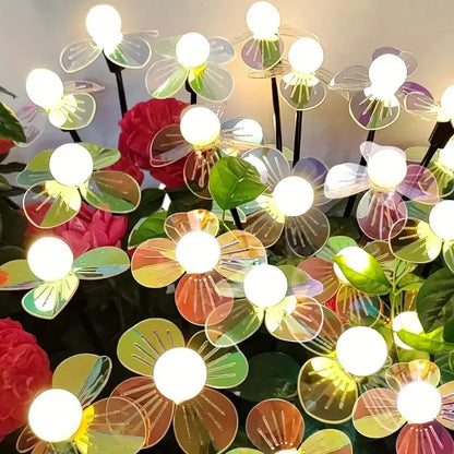 Solar Firefly Flower LED Lights Outdoor Waterproof 2 Modes Decoration