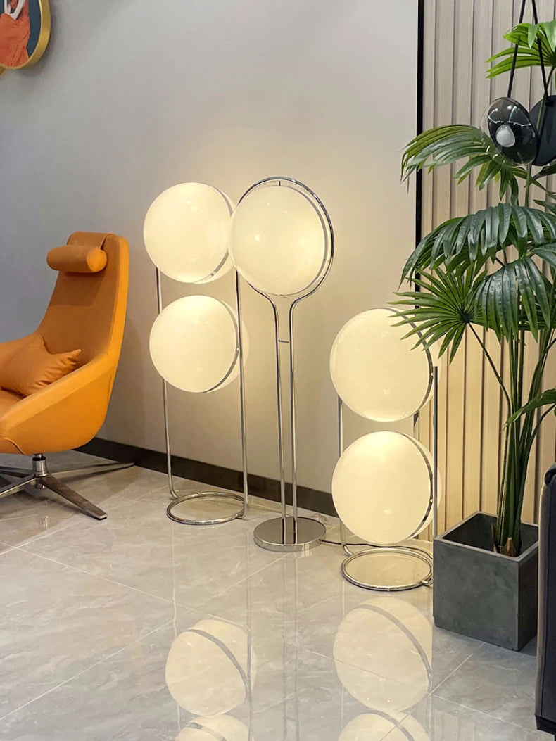 Italy Designer Led Floor Lamp White Ball 2.8 Stand Light