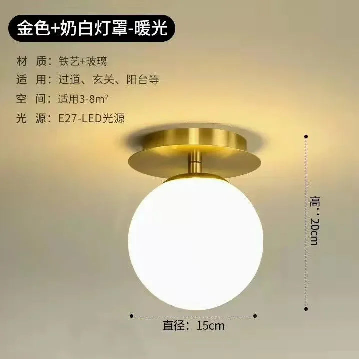 Round ball Glass Ceiling Lamps Modern Cheap