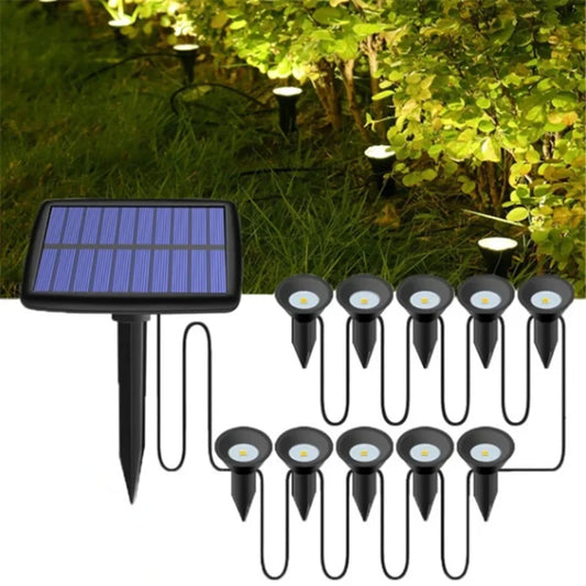 Outdoor Solar Lights Pathway Patio Lawn Ground Lamp