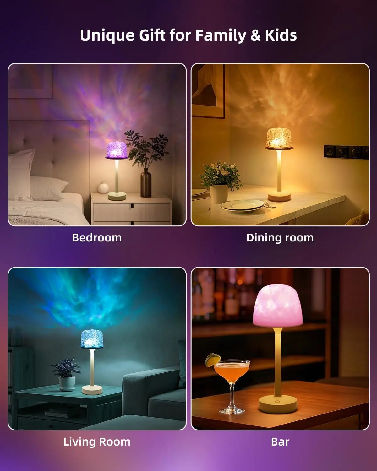 Creative Ocean Wave Cordless Projector Light RGB