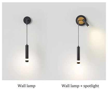 LED Wall Lamp Nordic Double Head Adjustable Wall Lights