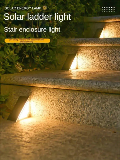 Solar Lights for Outdoors Stair Lamps Warm White LED Step Light