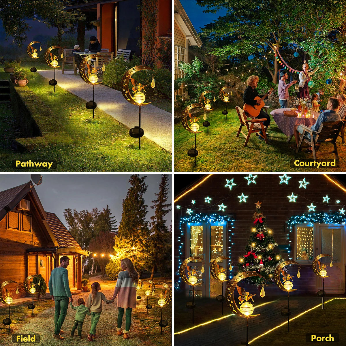 Moon Fairy Solar Lights Outdoor Garden Decorations