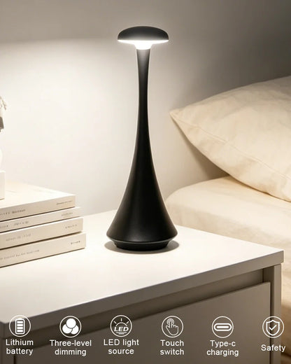 New Mushroom Table Lamp Rechargeable Wireless Touch Lamp